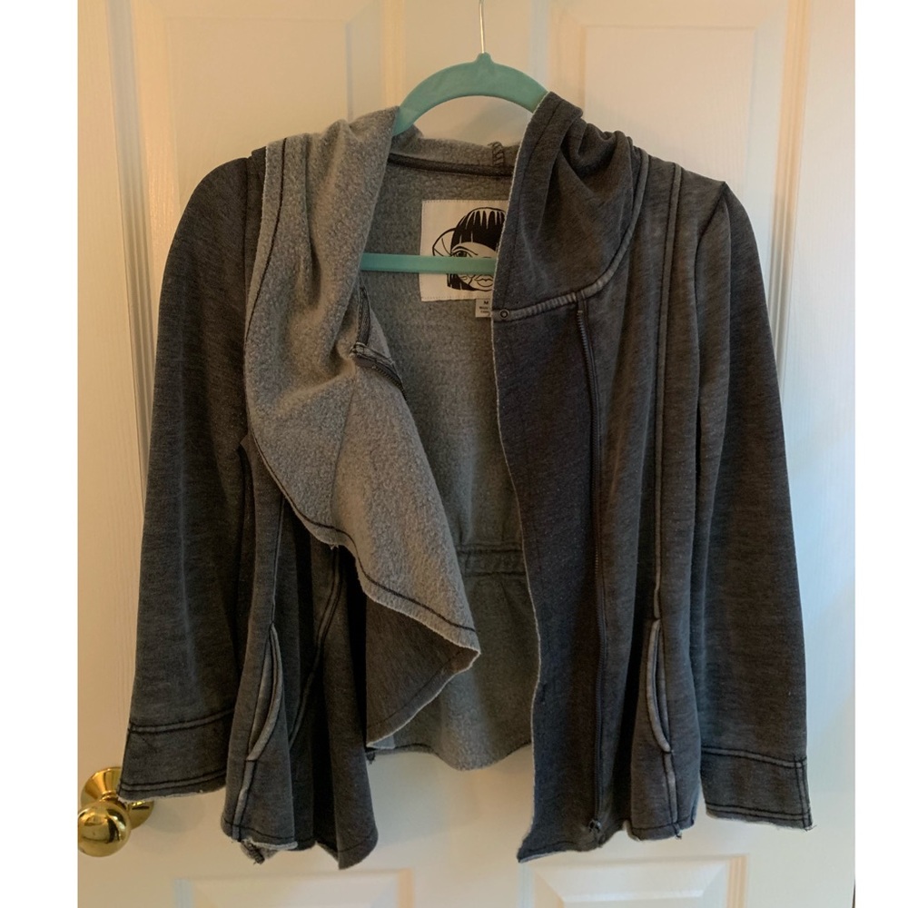 Girls Sugarfly grey hooded sweatshirt/jacket